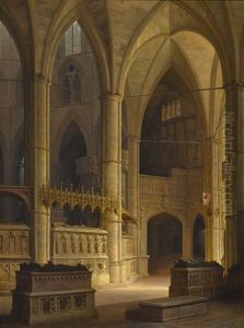 Im Inneren Von Westminster Abbey by Max Emanuel Ainmiller