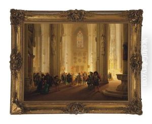 The Coronation Of Henry Viii by Max Emanuel Ainmiller