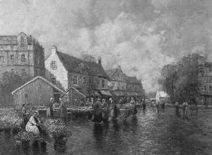The Flower Market by Dennis Ainsley