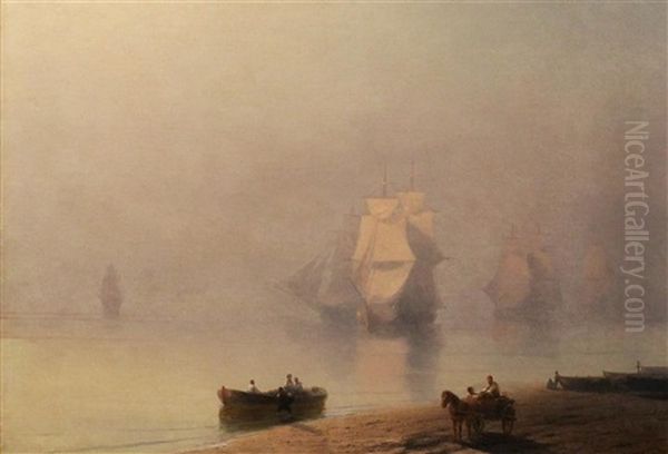 Fishermen At Dawn - view 1