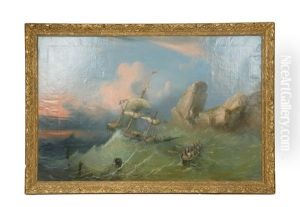 Shipwreck Under Clearing Sky by Ivan Konstantinovich Aivazovsky