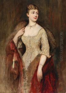 Portrait Of A Society Lady, Half-length (probably Soprano Jozefine Reszke)