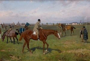 La Presentation Des Purs Sang Au Baron De Rothschild by Tadeusz Ajdukiewicz
