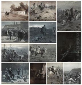 Cycle Of 12 Paintings "zycie I Dzielo Tadeusza Kosciuszki 1746-1817" ("tadeusz Kosciuszko's Life And Work 1746-1817")