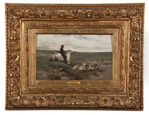 Hunt Scene by Zygmunt Ajdukiewicz