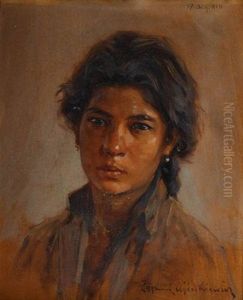 Portret Dziewczyny by Zygmunt Ajdukiewicz