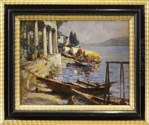 Paesaggio Sul Lago by Lidio Ajmone