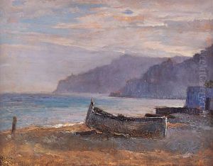 Marina, Barca In Secca by Lidio Ajmone