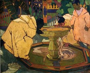 Enfants A La Vasque by Marcelle Akein