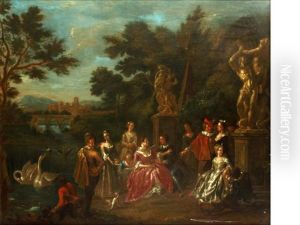 A Fete Galante by Josef van Aken