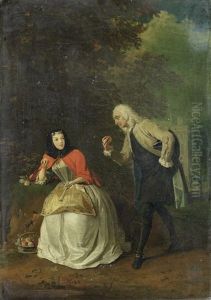 A Courtly Conversation by Josef van Aken