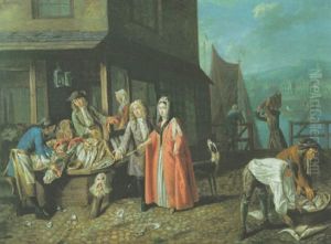 Le Marche Aux Poissons by Josef van Aken