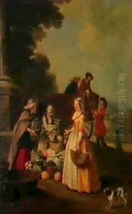 Scene De Marche by Josef van Aken