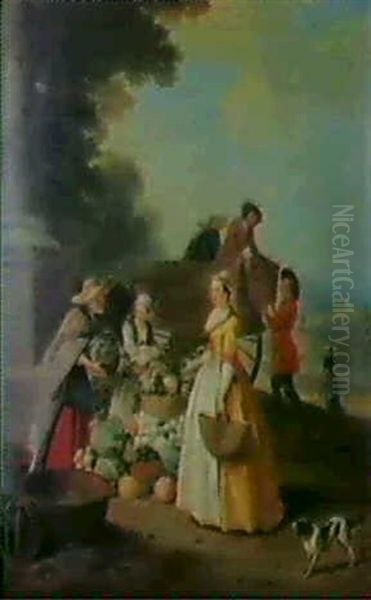 An Elegant Lady Buying Vegetables At A Stall - view 1