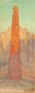 Pinnacle Rock In Canyon De Chelly by Louis B. Akin