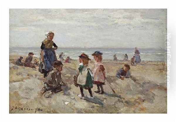 Children Playing On The Beach - view 1