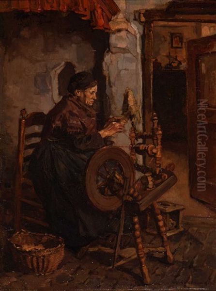 The Spinner by Johannes Evert Hendrik Akkeringa