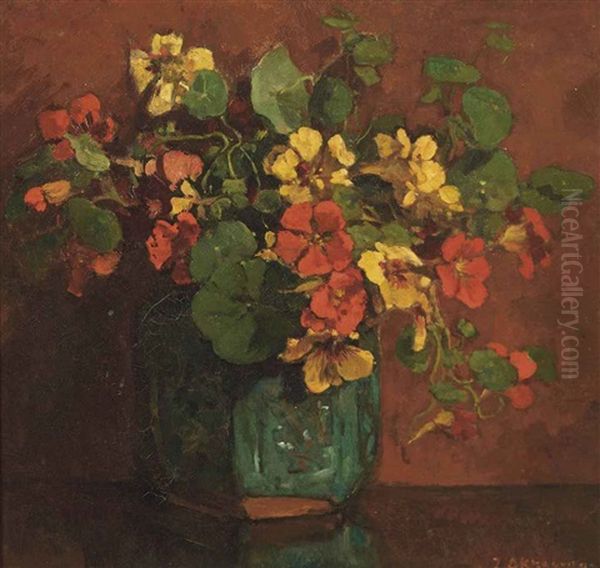Indian Cress In A Ginger Jar - view 1