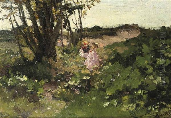 Children Playing In The Dunes - view 1
