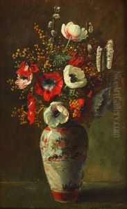 Blumen In Vase by Johannes Evert Hendrik Akkeringa