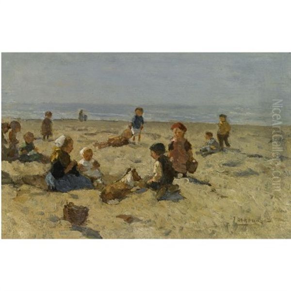 Children Playing On The Beach - view 1