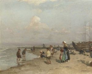 Kinderen Op Het Strand: A Day At The Beach by Johannes Evert Hendrik Akkeringa