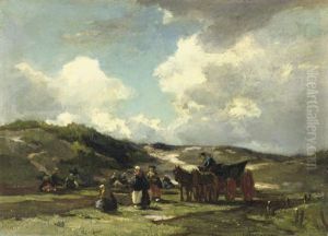 Mending Fishing-nets In The Dunes Of Scheveningen