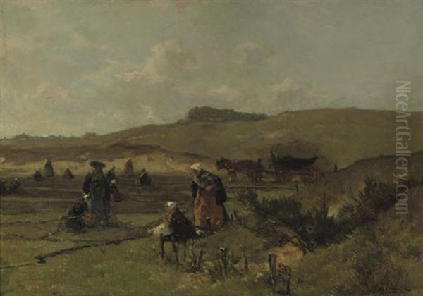Mending The Nets In The Dunes Of Scheveningen - view 1