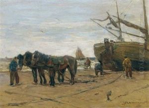 Towhorses On The Beach Towhorses On The Beach