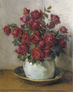 Roses In An Earthenware Pot