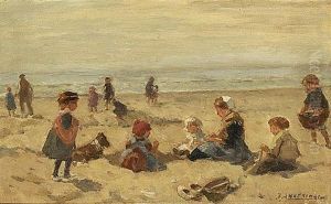 Children Playing On The Beach