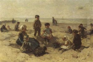 Children Playing On The Beach