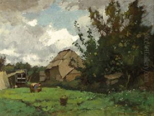 A Peasant Woman In A Kitchen Garden A Peasant Woman In A Kitchen Garden