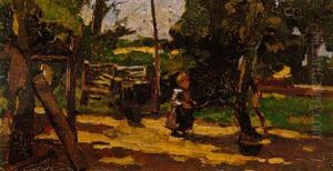 Bij Een Boerderij by Johannes Evert Hendrik Akkeringa
