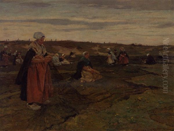 Nettenboetsters At Work In The Dunes - view 1