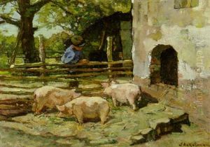 Lunch Time by Johannes Evert Hendrik Akkeringa