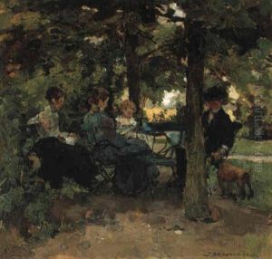 A Quiet Afternoon by Johannes Evert Hendrik Akkeringa