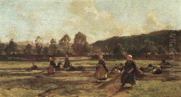 Netmending Women In The Dunes - view 1