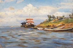 Sunny Day On The Volga by Manuil Aladzhalov