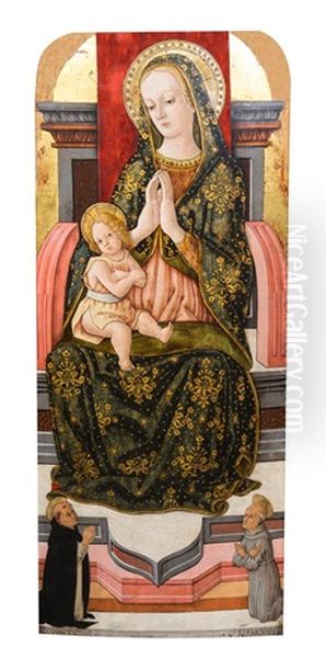 Madonna And Child Enthroned With Saint Vincentes Ferre And Bernardinus - view 1