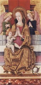 The Madonna And Child With Two Angels