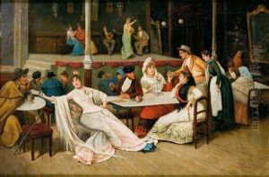 Escena En Un Tablao Flamenco by Jose Maria Alarcon