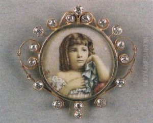 Portrait Of A Young Girl by Alexandre Alaux