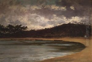 Bord De Plage Par Temps Gris