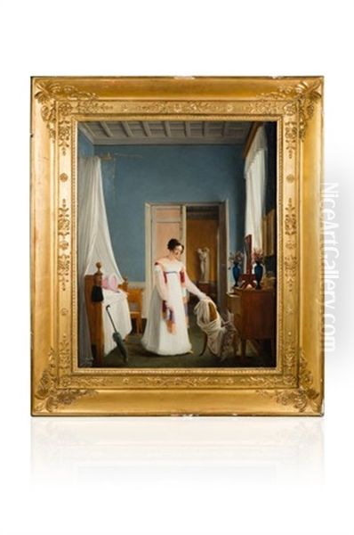 Femme Dans Sa Chambre A Rome - view 1