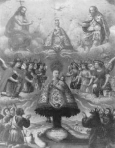 The Apparition Of Our Lady Of Aranzazu by Francisco Alban