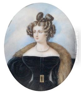 Bildnis Einer Dame In Schwarzem Kleid Und Pelzstola