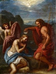 Die Taufe Christi by Francesco Albani