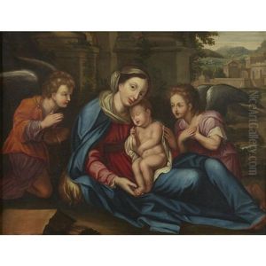Virgin And Child With Saints by Francesco Albani