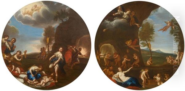 Pair Of Works: The Putti Making Weapons / The Putti Disarmed - view 1
